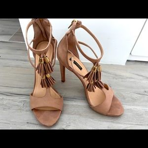Nude Tassel Heels
